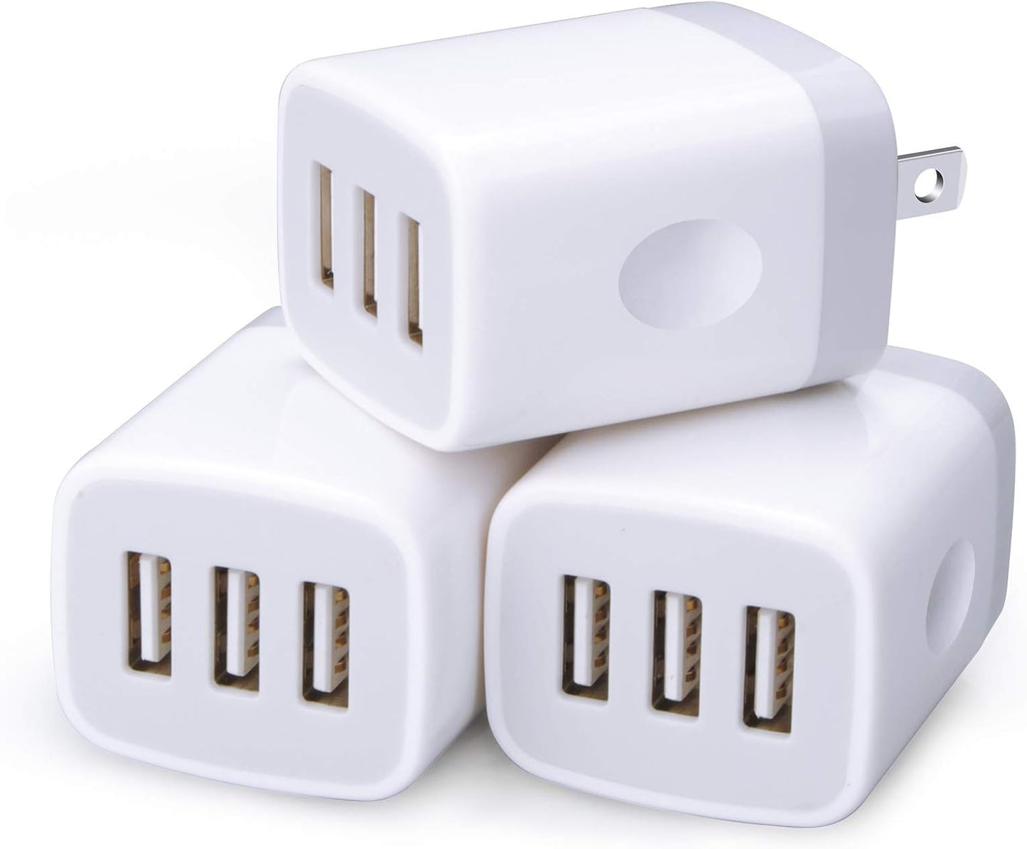 USB Charging Plug, Wall Charger Adapter,  3Pack Universal Travel 3.1A 3Muti Port Fast Charging Block Compatible with Iphone 16 15 14 13 12 SE 11Pro,Samsung Galaxy S24 S23 S22 S21 Ultra, Google